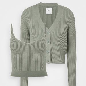 Abercrombie & Fitch Ribbed Tank and Cardigan Set